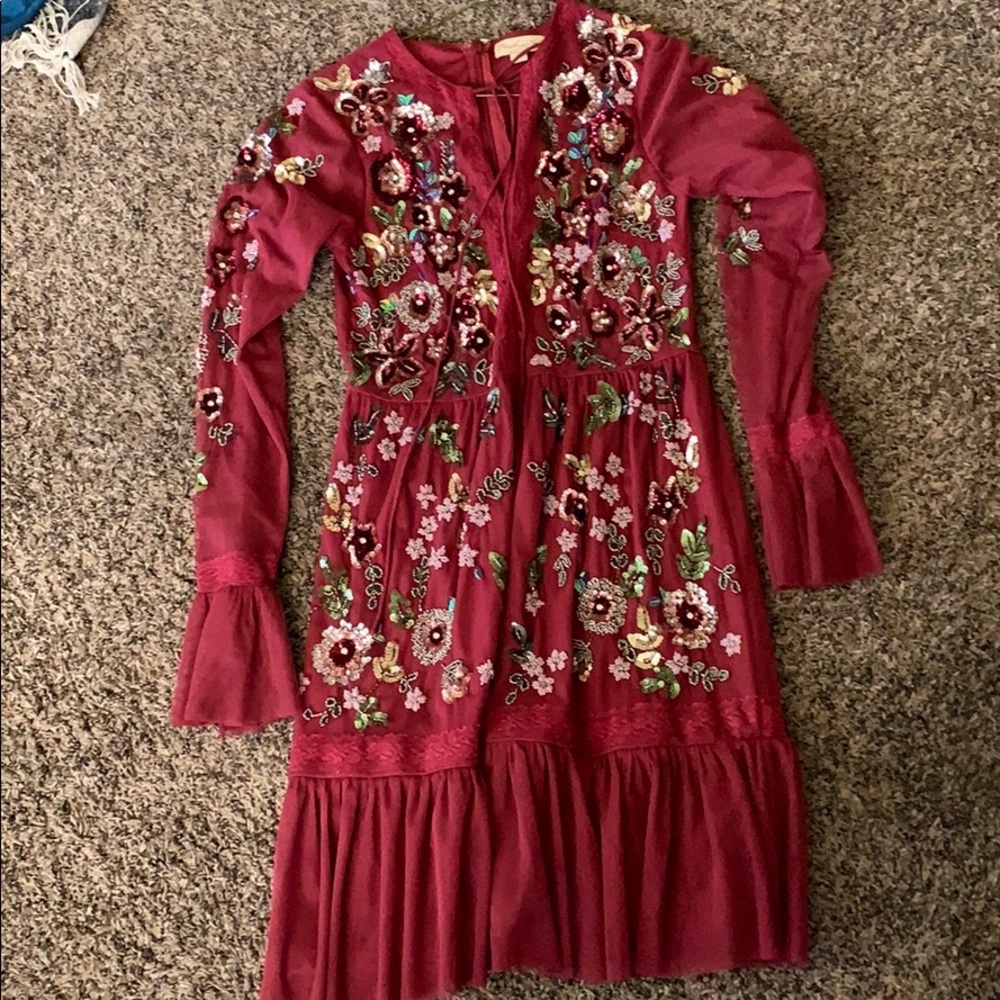 maroon sequined dress from ASOS